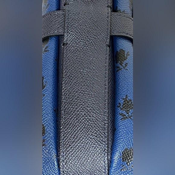 Coach Swagger Floral Patchwork Satchel in Red, Blue, and Black - Picture 8 of 12